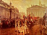 James Canvas Paintings - Sir James Whitehead's Procession, 1888